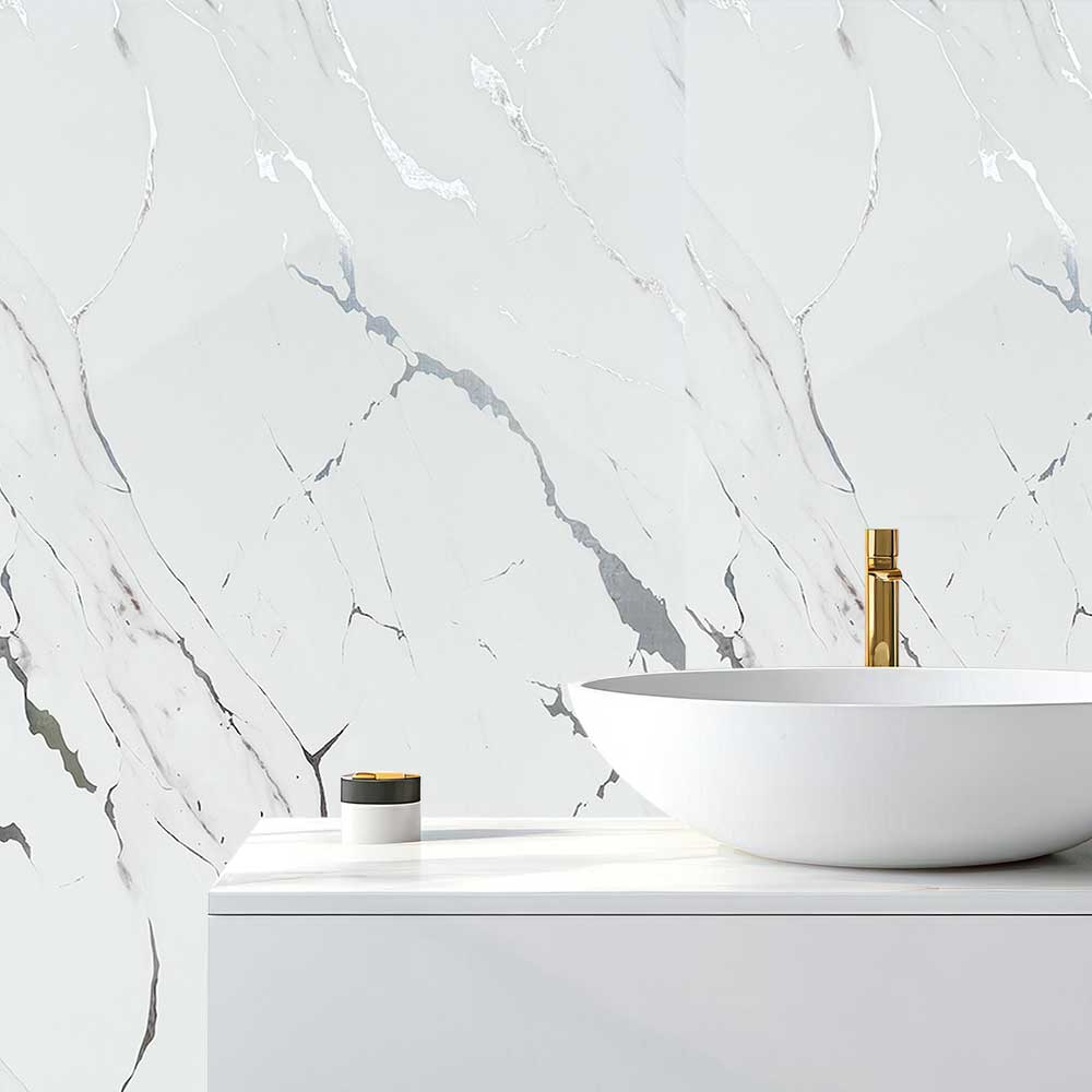 10mm Silvara Marble Gloss Shower Panel 1M x 2.4M