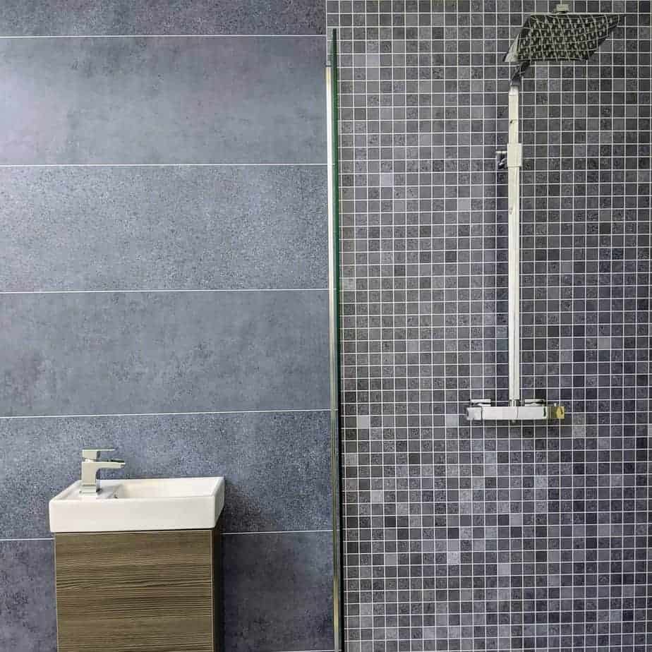10mm Roman Blue Mosaic Shower Panel – 1M x 2.4M Size