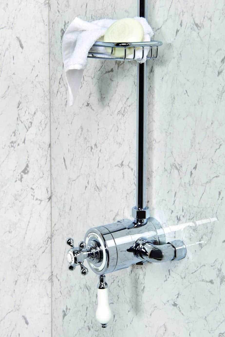 10mm White Marble Shower Panel – 1M x 2.4M Size