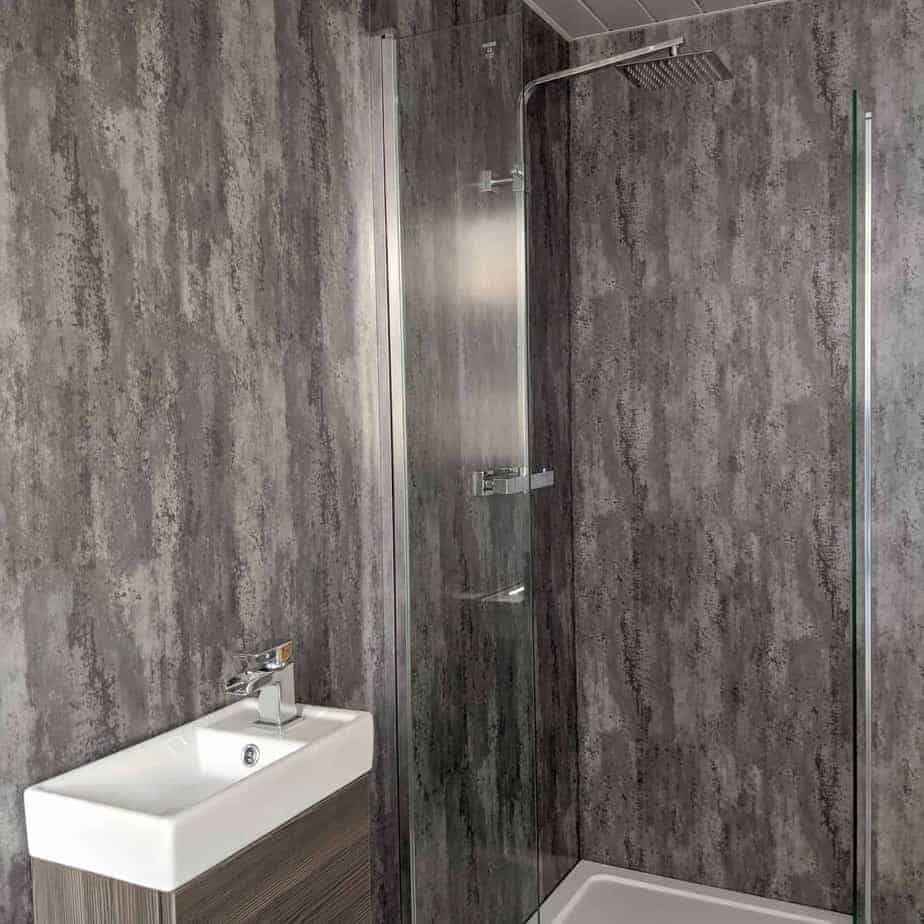 1M x 2.4M Polished Concrete Shower Panel – Sleek Finish