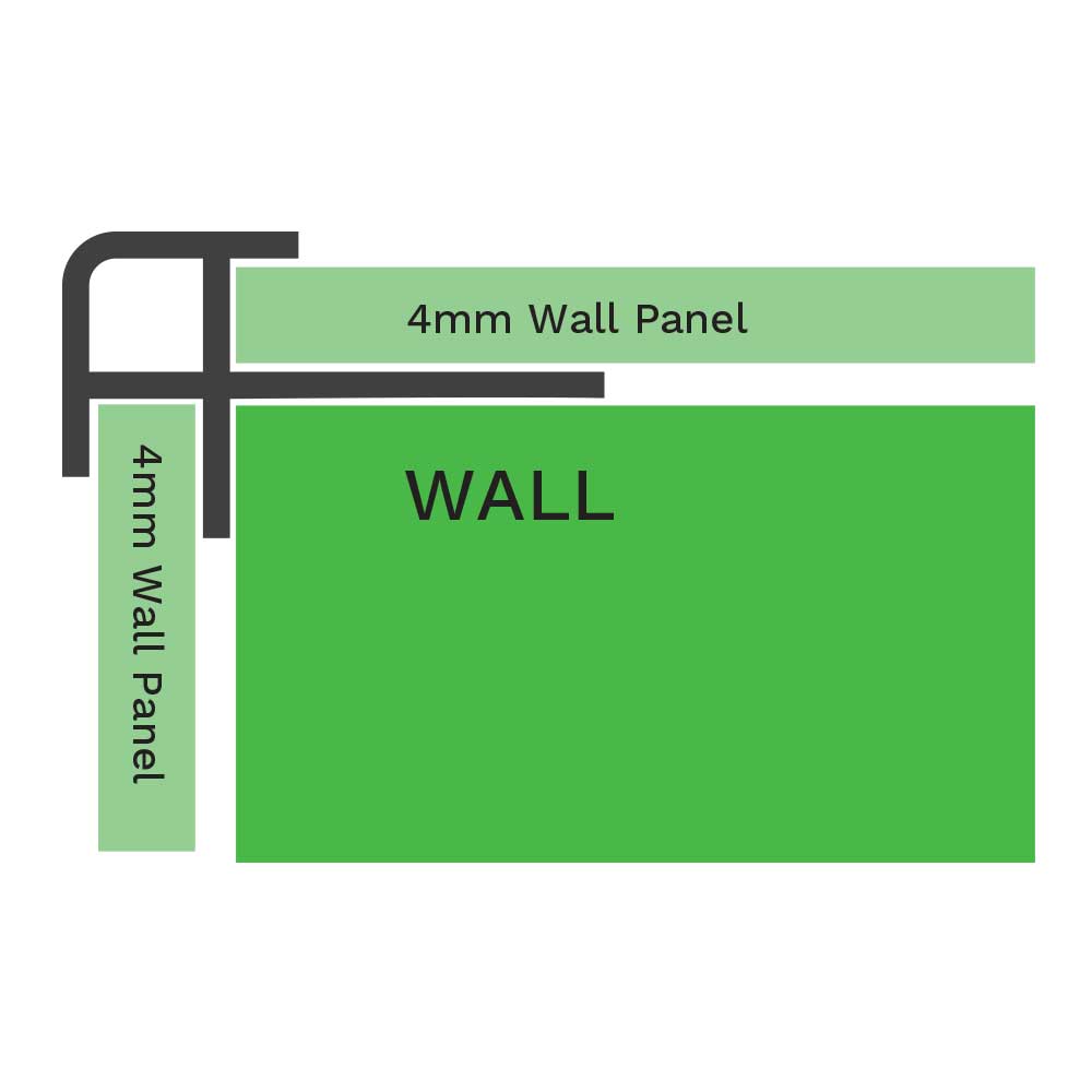 4mm SPC Solid Core White External Corner Trim