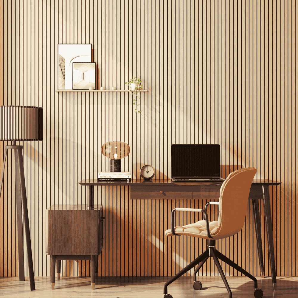 American Oak panel in modern interior