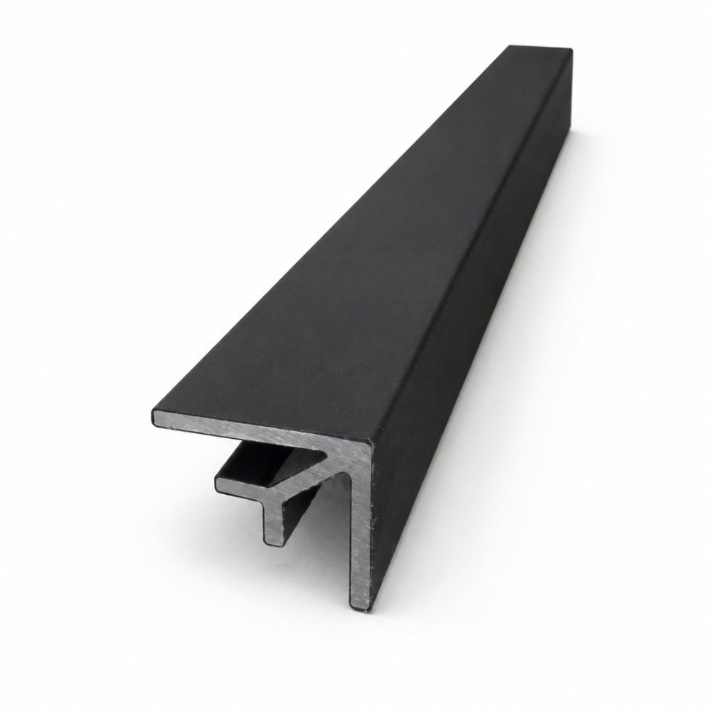 2.6M Black Ash WPC Cladding External Corner Trim