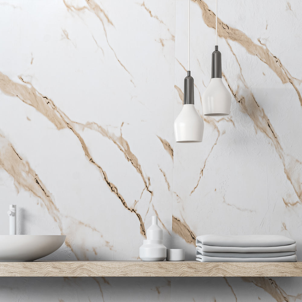 Gold-Marble-Matt-Shower-Panel bathroom zoomed