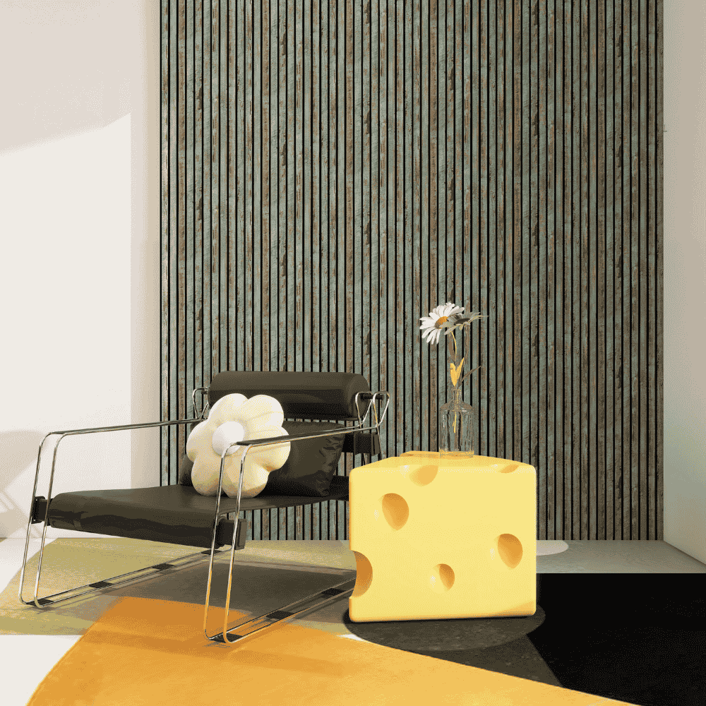 Ocean Blue panel in stylish interior