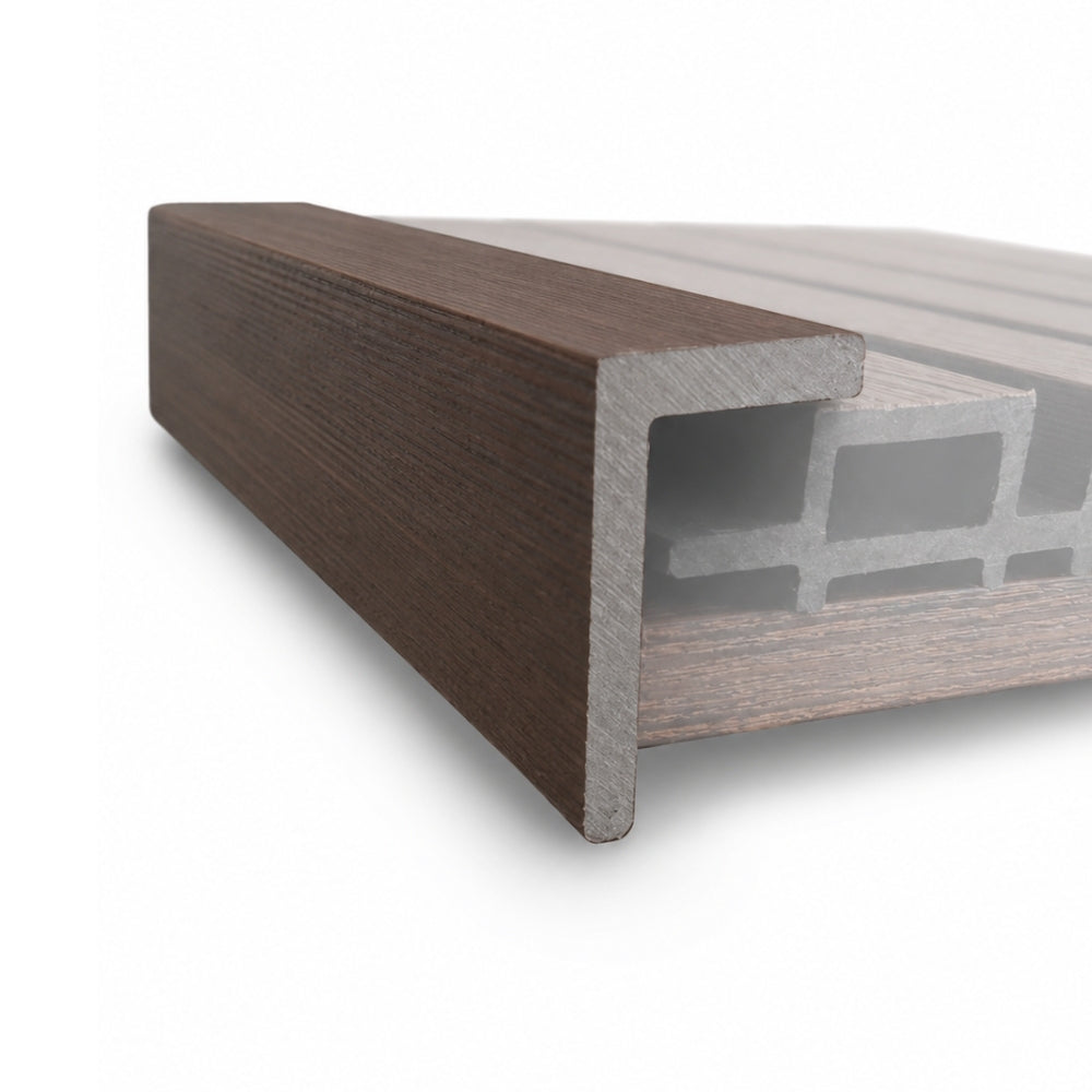 2.6M Rosewood WPC Cladding L Trim
