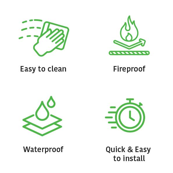 4mm SPC Light Grey Marble Gloss Wall Panel - 2 x 600 x 2400mm (Coverage = 2.88m²)