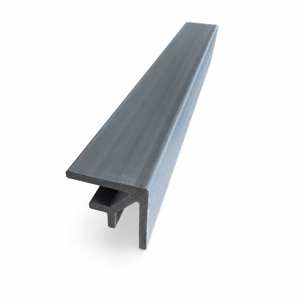 2.6M Silver Grey WPC Cladding External Corner Trim