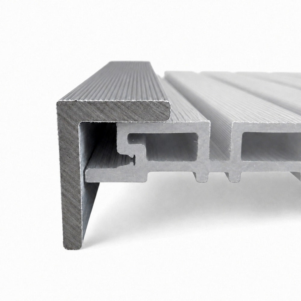 2.6M Silver Grey WPC Cladding L Trim