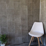 8mm Graphite Grey Tile Effect Wall Panel 2.6M