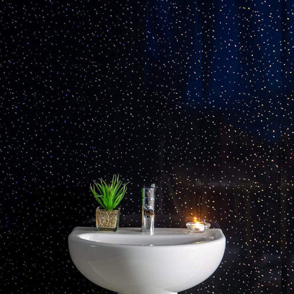 0mm Black Sparkle Shower Panel 1M x 2.4M