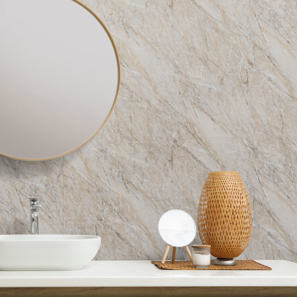 10mm-Pergamon--Sandstone-Gloss-Shower-Panel-1M-x-2.4M-bathroom-zoomed