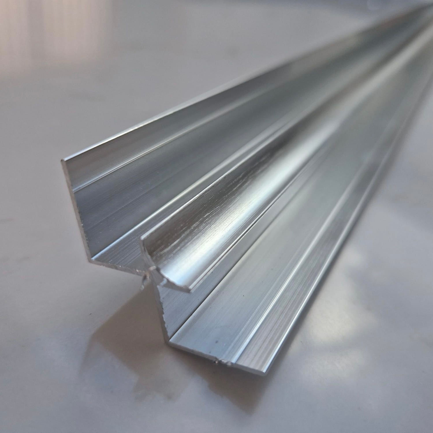 10mm Brushed Silver Aluminium Internal Corner Trim