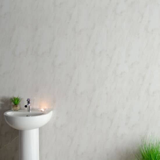10mm Storm Grey Marble Gloss Shower Panel 1M x 2.4M