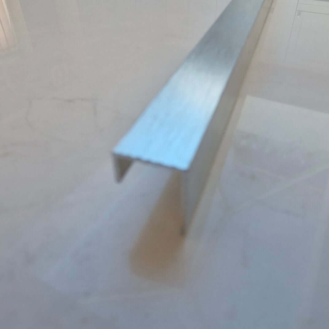 10mm Brushed Silver Aluminium End Cap