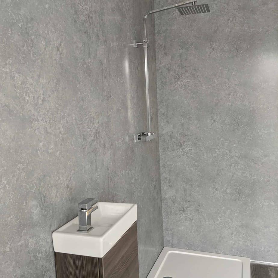 10mm Light Concrete Shower Panel – 1M x 2.4M Format