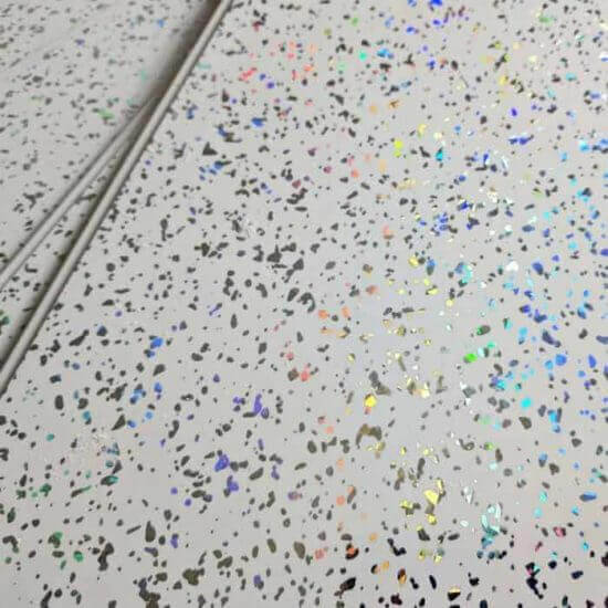 10mm Platinum White Sparkle Shower Panel – 1M x 2.4M Specification