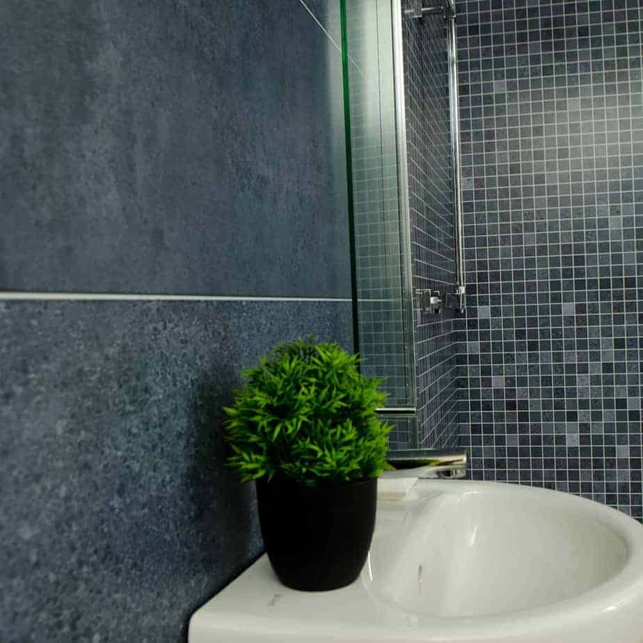 10mm Roman Blue Mosaic Shower Panel – 1M x 2.4M Model