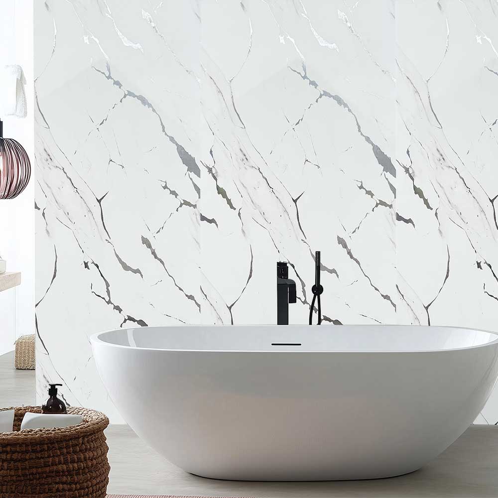 10mm Silvara Marble Gloss Shower Panel 1M x 2.4M