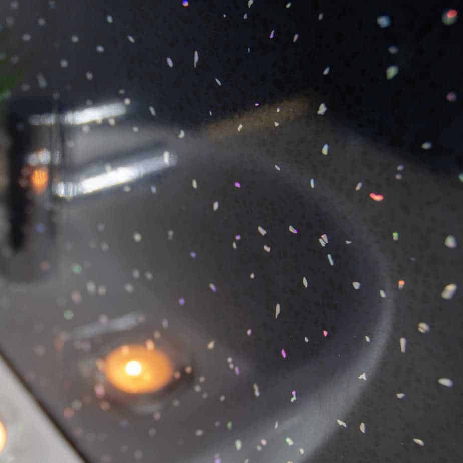 1M x 2.4M Black Sparkle Shower Panel – 10mm Thickness