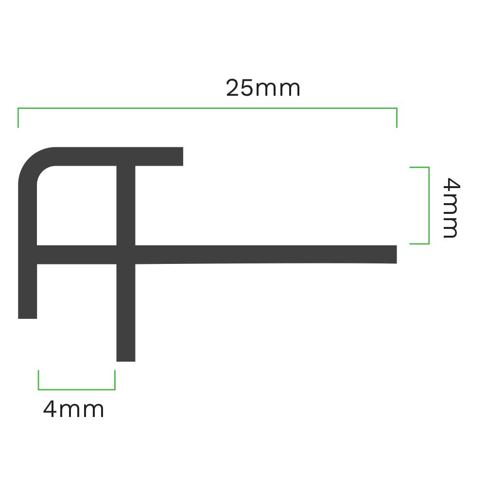 4mm SPC Solid Core Black External Corner Trim