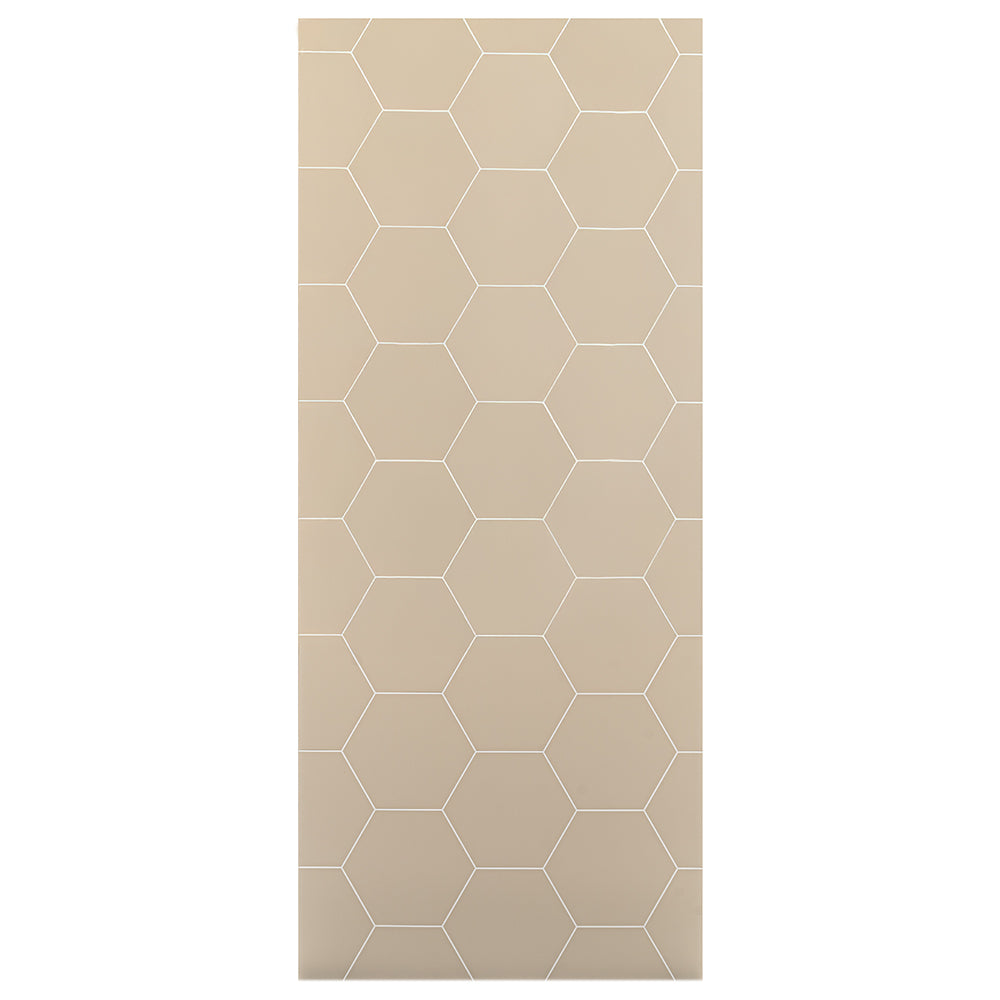 10mm Natural Beige Hexagonal Matt Shower Panel 1M x 2.4M