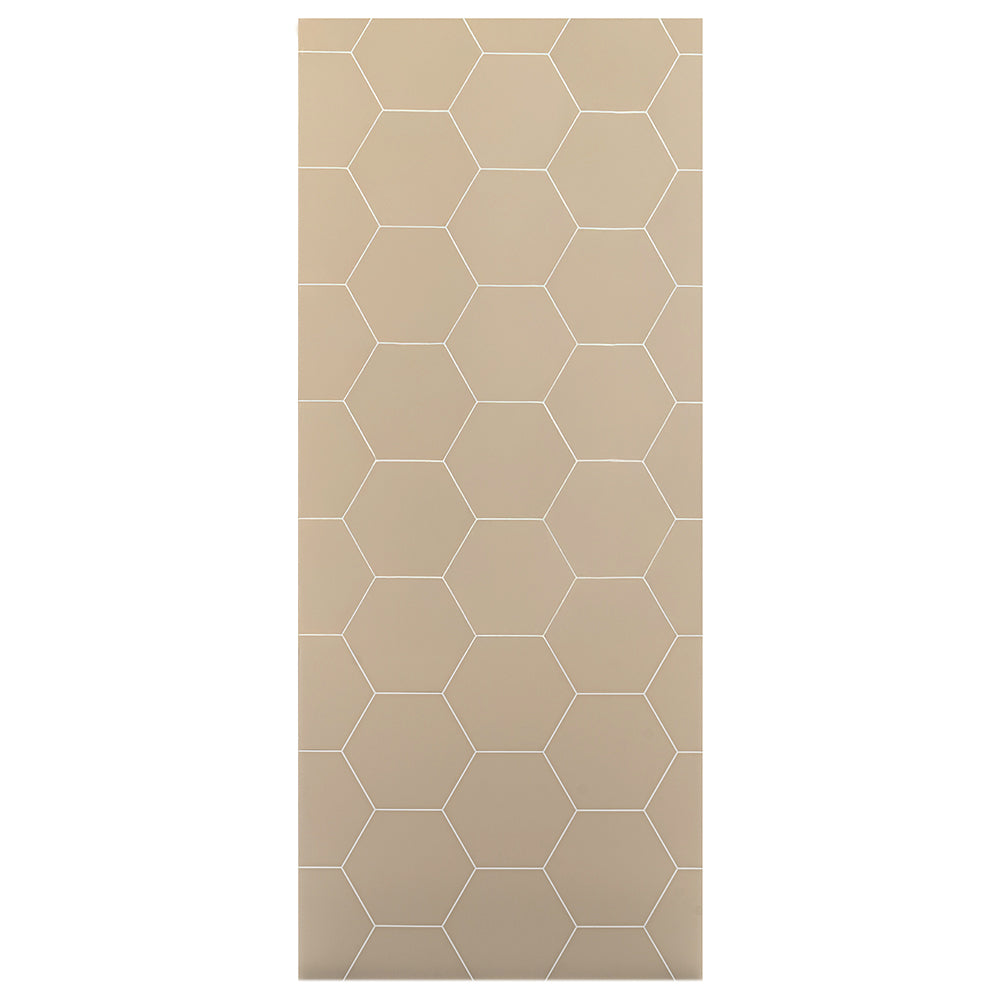 10mm Truffle Hexagonal Matt Shower Panel 1M x 2.4M