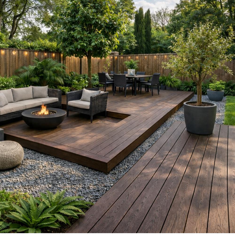3.6M Brown Composite Decking Board