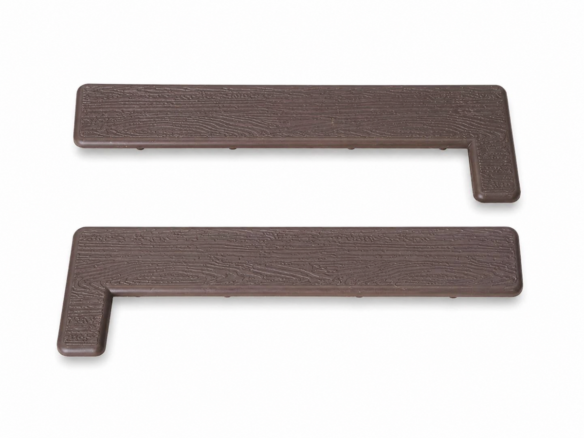 Brown Composite Decking Step End Caps (Pack of 5 pairs) | Easy Panels