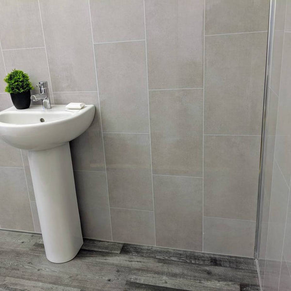 8mm Klasic Grey Tile Effect Bathroom Panel | EASY PANELS
