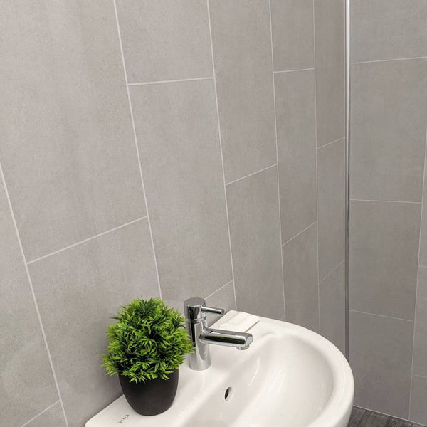 8mm Klasic Grey Tile Effect Bathroom Panel | EASY PANELS