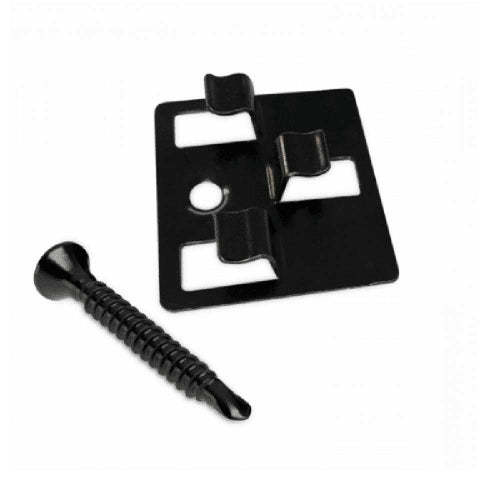 3mm Black Composite Decking Steel Clips & Screws (Pack of 100)