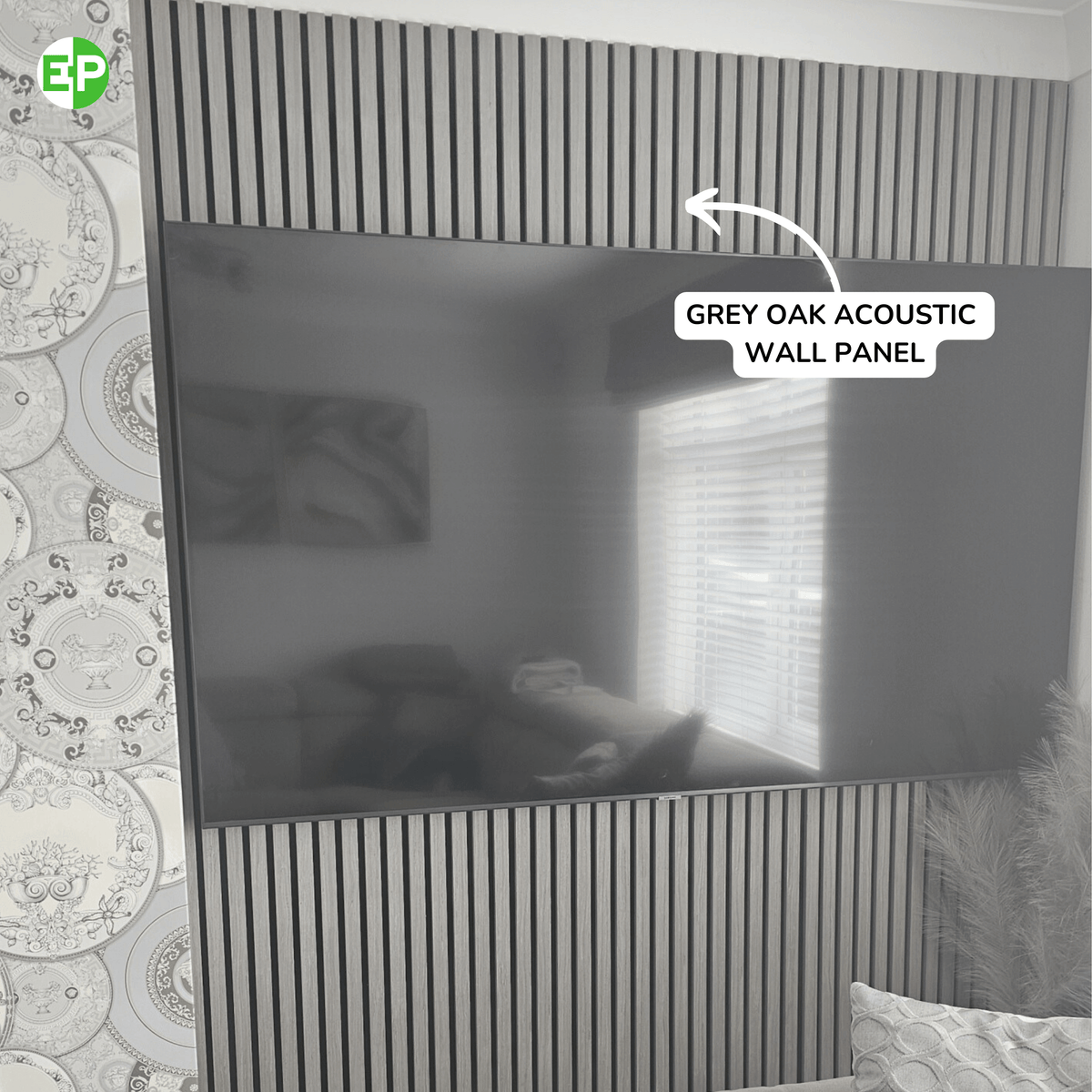 Grey Oak Acoustic Wall Panel | Easy Panels