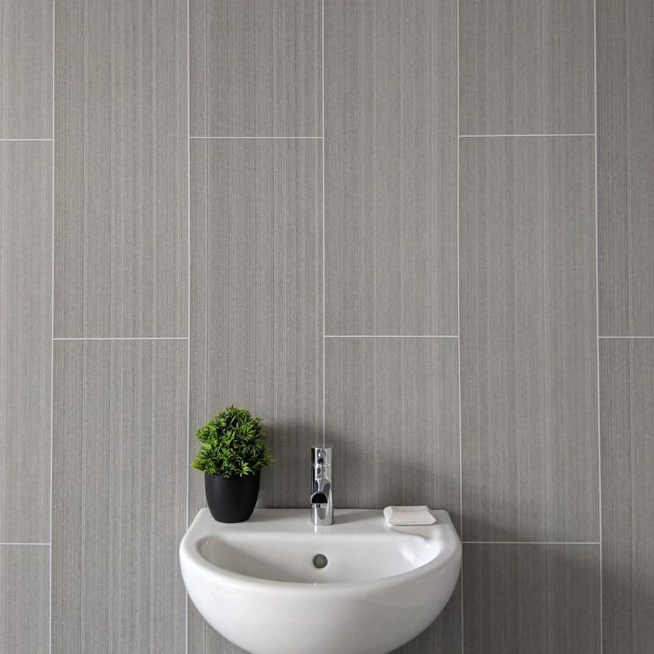 8mm Seagrass Large Tile Effect Bathroom Wall Panel 2.6M
