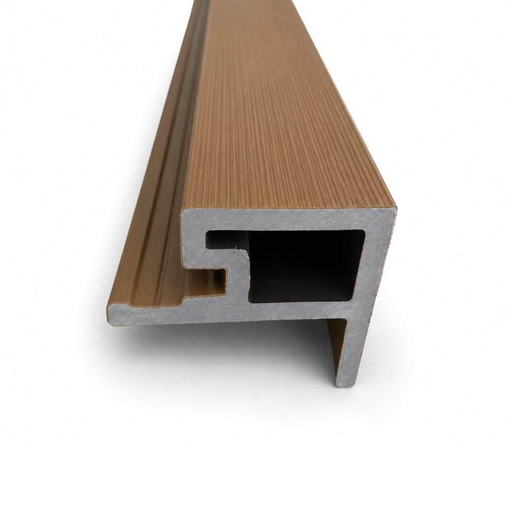 2.6M Teak WPC Cladding Starter Trim