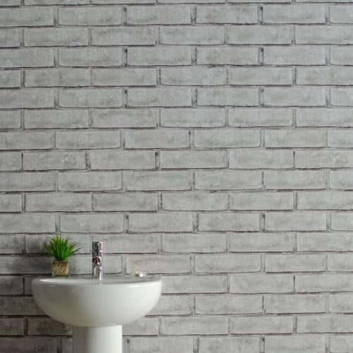 8mm White Brick Bathroom Wall Panel 2.6M EASY PANELS