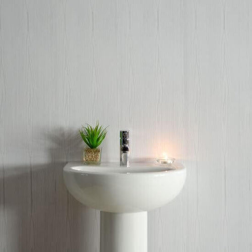 8mm White Wood Matt Bathroom Wall Panel | EASY PANELS